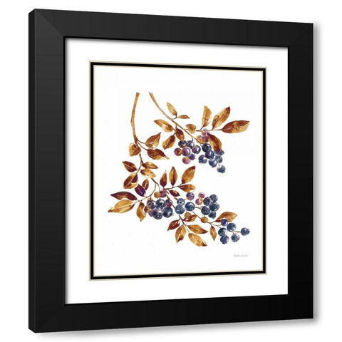 Floral Solitude IV Brown Black Modern Wood Framed Art Print with Double Matting by Grove, Beth