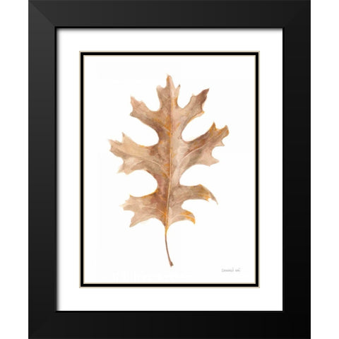 Fallen Leaf I Black Modern Wood Framed Art Print with Double Matting by Nai, Danhui