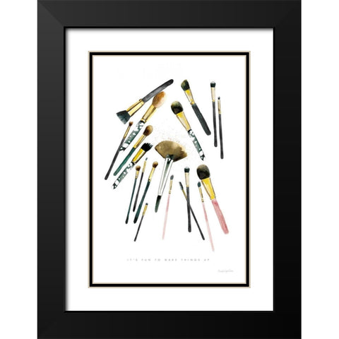 Make it Up II Black Modern Wood Framed Art Print with Double Matting by Charro, Mercedes Lopez
