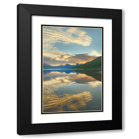 Montana Sunrise Black Modern Wood Framed Art Print with Double Matting by Majchrowicz, Alan