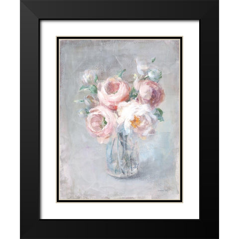 Light Summer Blooms II Black Modern Wood Framed Art Print with Double Matting by Nai, Danhui