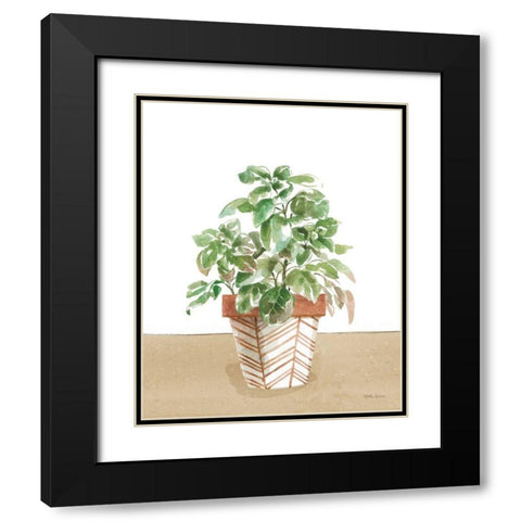 Herb Garden II White Black Modern Wood Framed Art Print with Double Matting by Grove, Beth
