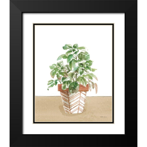 Herb Garden II White Black Modern Wood Framed Art Print with Double Matting by Grove, Beth