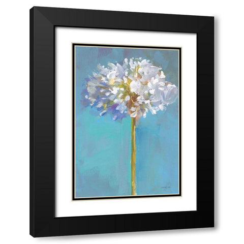 Modern Floral III Black Modern Wood Framed Art Print with Double Matting by Nai, Danhui