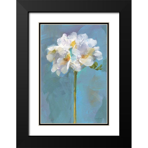 Modern Floral IV Black Modern Wood Framed Art Print with Double Matting by Nai, Danhui