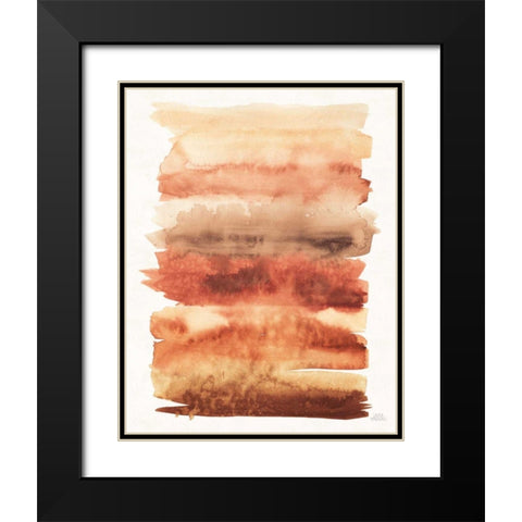 Desert Blooms Abstract I Fall Black Modern Wood Framed Art Print with Double Matting by Marshall, Laura
