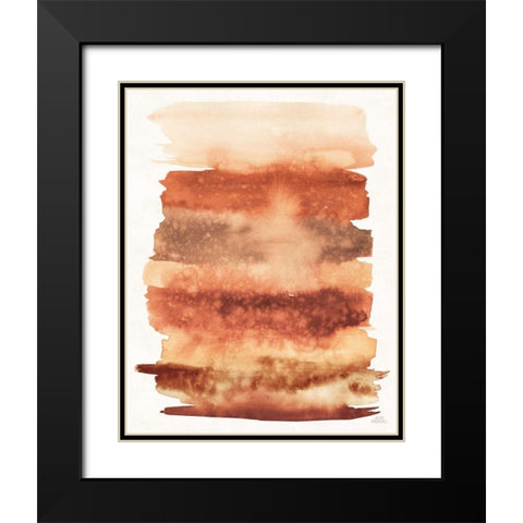 Desert Blooms Abstract II Fall Black Modern Wood Framed Art Print with Double Matting by Marshall, Laura