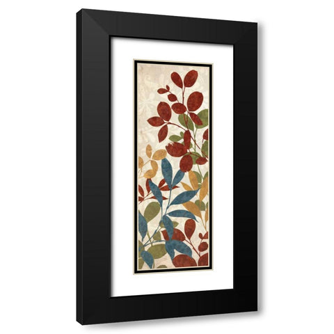 Leaves of Color I Black Modern Wood Framed Art Print with Double Matting by Wild Apple Portfolio