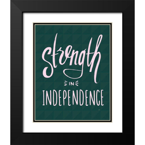 Strength II Black Modern Wood Framed Art Print with Double Matting by York, Leah