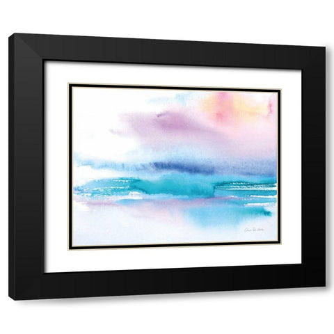 Washed Sunset Black Modern Wood Framed Art Print with Double Matting by Valle, Aimee Del