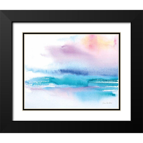 Washed Sunset Black Modern Wood Framed Art Print with Double Matting by Valle, Aimee Del