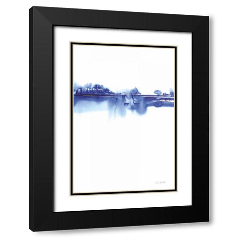 Blue Horizon I Black Modern Wood Framed Art Print with Double Matting by Valle, Aimee Del