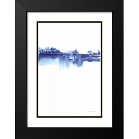 Blue Horizon I Black Modern Wood Framed Art Print with Double Matting by Valle, Aimee Del