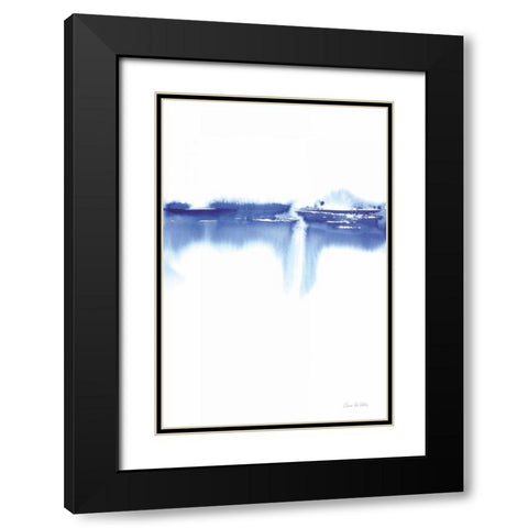 Blue Horizon III Black Modern Wood Framed Art Print with Double Matting by Valle, Aimee Del