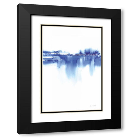Blue Horizon IV Black Modern Wood Framed Art Print with Double Matting by Valle, Aimee Del