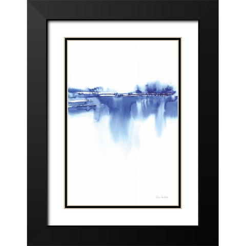Blue Horizon IV Black Modern Wood Framed Art Print with Double Matting by Valle, Aimee Del