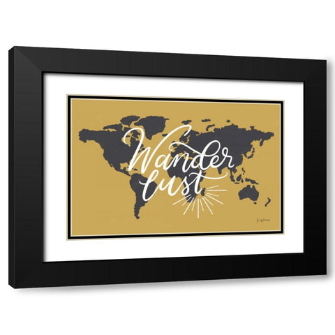 Mapped Out IV Black Modern Wood Framed Art Print with Double Matting by Thorns, Becky