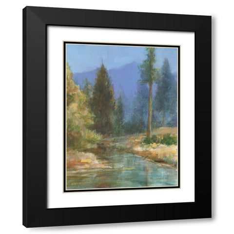 Western Pines Black Modern Wood Framed Art Print with Double Matting by Nai, Danhui