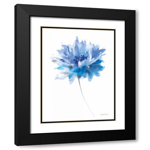 Bold Blooming I Black Modern Wood Framed Art Print with Double Matting by Nai, Danhui