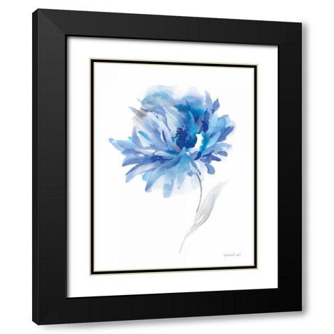 Bold Blooming II Black Modern Wood Framed Art Print with Double Matting by Nai, Danhui