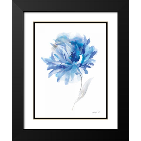 Bold Blooming II Black Modern Wood Framed Art Print with Double Matting by Nai, Danhui