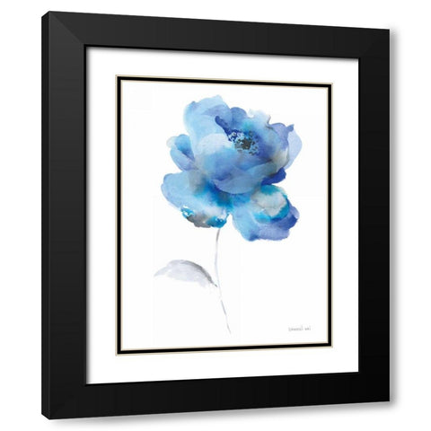 Bold Blooming III Black Modern Wood Framed Art Print with Double Matting by Nai, Danhui