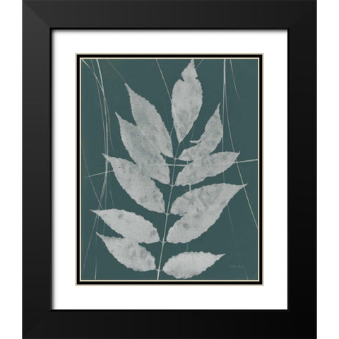 Enchanted Fall Cyanotype IX Black Modern Wood Framed Art Print with Double Matting by Green, Nancy
