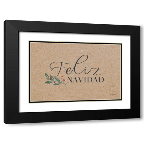 Neutral Christmas II Black Modern Wood Framed Art Print with Double Matting by Thorns, Becky
