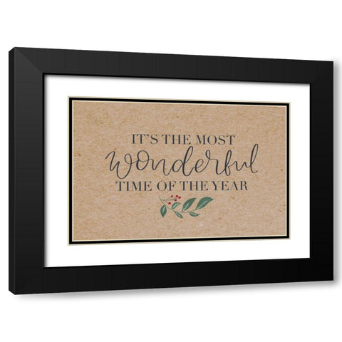 Neutral Christmas IV Black Modern Wood Framed Art Print with Double Matting by Thorns, Becky