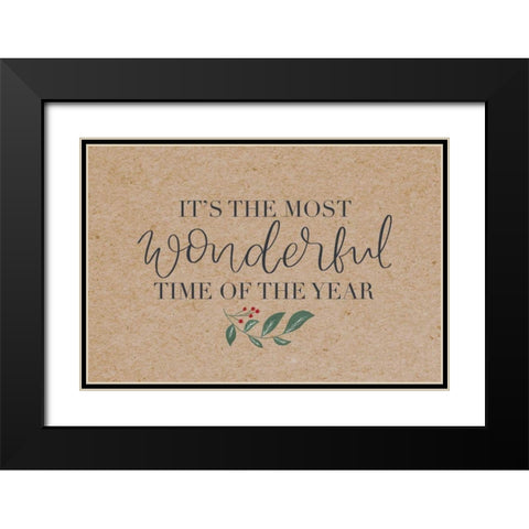 Neutral Christmas IV Black Modern Wood Framed Art Print with Double Matting by Thorns, Becky