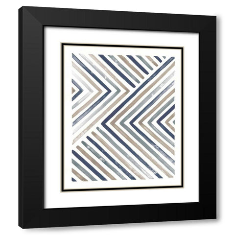Desert Sunset I Blue Black Modern Wood Framed Art Print with Double Matting by Marshall, Laura