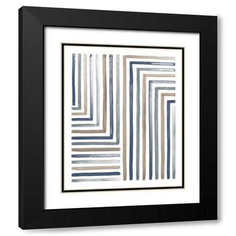 Desert Sunset III Blue Black Modern Wood Framed Art Print with Double Matting by Marshall, Laura