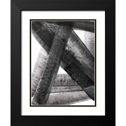 Under the Bridge II Dark Black Modern Wood Framed Art Print with Double Matting by Hristova, Albena