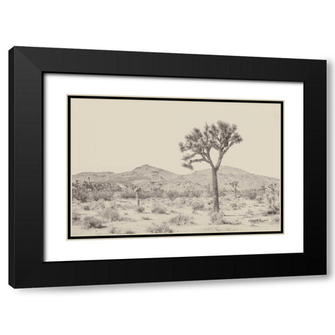 Joshua Tree I Neutral Black Modern Wood Framed Art Print with Double Matting by Urquhart, Elizabeth