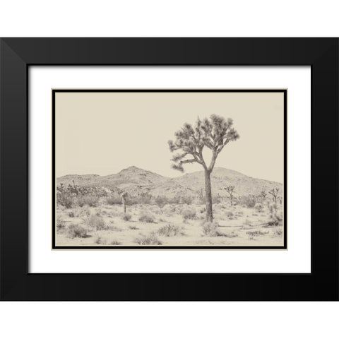Joshua Tree I Neutral Black Modern Wood Framed Art Print with Double Matting by Urquhart, Elizabeth
