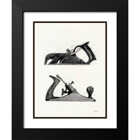 Planes with Color Crop Black Modern Wood Framed Art Print with Double Matting by Schick, Mike