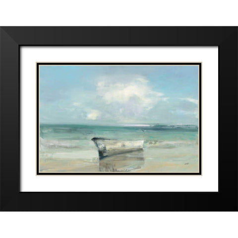 Ashore Black Modern Wood Framed Art Print with Double Matting by Purinton, Julia