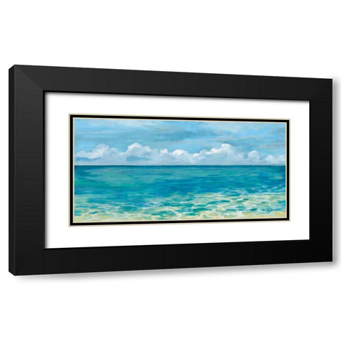 Caribbean Sea Reflections Black Modern Wood Framed Art Print with Double Matting by Vassileva, Silvia