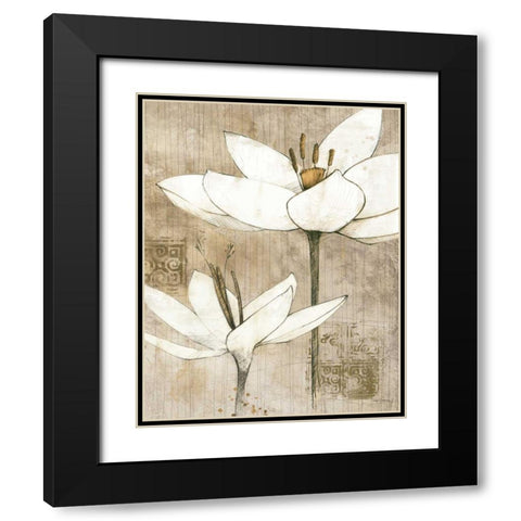 Pencil Florals I Black Modern Wood Framed Art Print with Double Matting by Tillmon, Avery