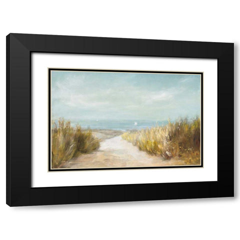 Distant Sails Black Modern Wood Framed Art Print with Double Matting by Nai, Danhui