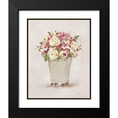 Parlor Roses I Light Black Modern Wood Framed Art Print with Double Matting by Blum, Cheri