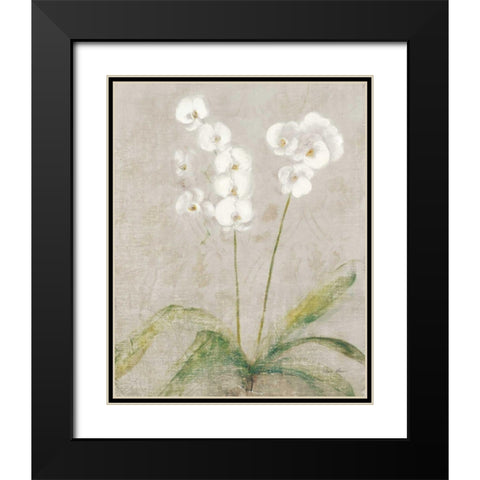 Orchid Light Black Modern Wood Framed Art Print with Double Matting by Blum, Cheri