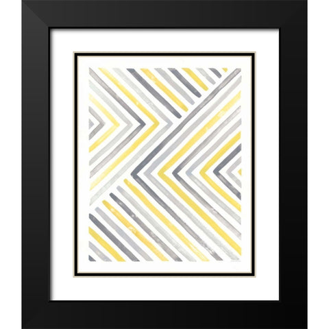 Desert Sunset I Yellow Gray Black Modern Wood Framed Art Print with Double Matting by Marshall, Laura