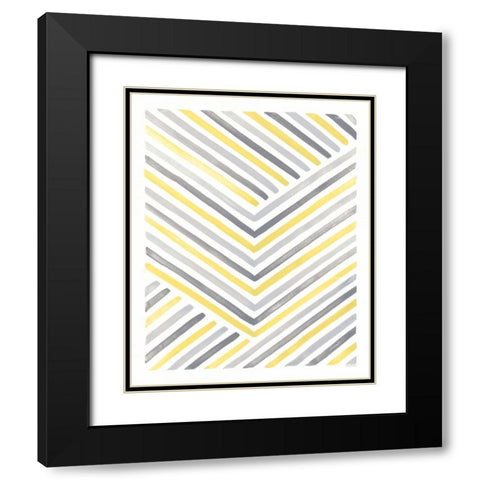 Desert Sunset IV Yellow Gray Black Modern Wood Framed Art Print with Double Matting by Marshall, Laura