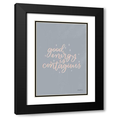 Mod Glam Good Energy I Pink Gray Black Modern Wood Framed Art Print with Double Matting by Thorns, Becky