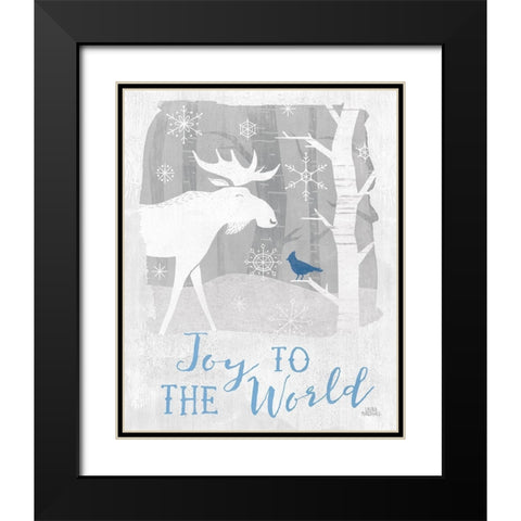 Woodland Wishes III Blue Black Modern Wood Framed Art Print with Double Matting by Marshall, Laura