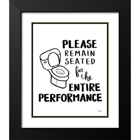 Bathroom Etiquette III - rev font v1 Black Modern Wood Framed Art Print with Double Matting by York, Leah