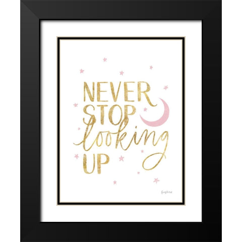 Little Child I Gold Black Modern Wood Framed Art Print with Double Matting by Thorns, Becky