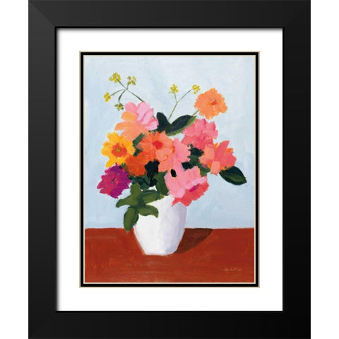 Brightness in Bloom Black Modern Wood Framed Art Print with Double Matting by Munger, Pamela