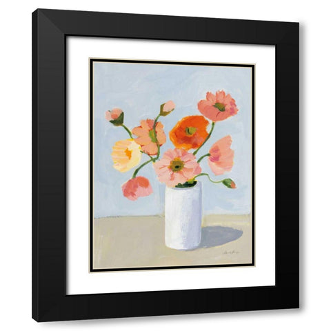 Iceland Poppies Black Modern Wood Framed Art Print with Double Matting by Munger, Pamela